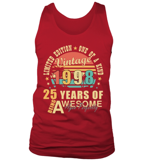 Vintage 1998 25th birthday spit Tank Top Unisex