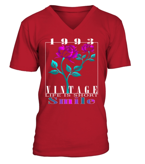 1993 Born Vintage Rose Gift V-Neck T-shirt