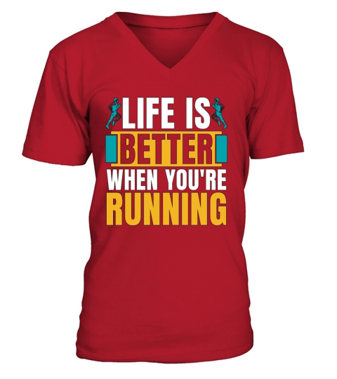 Cross Country Running Life Is Better When Athletic V-Neck T-shirt