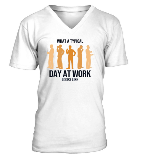 Typical Day At Work Queen Latte Art Barista Coffee V-Neck T-shirt