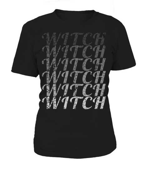 Witch repeated gradual colors Vintage style text Women's T-Shirt
