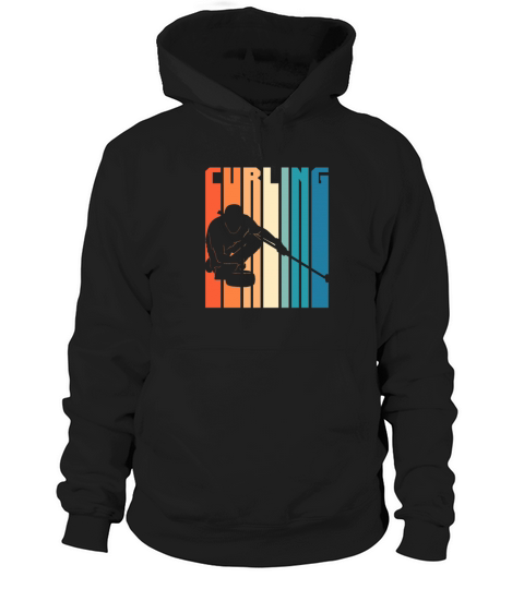Curling Retro Vintage Hoodie Unisex