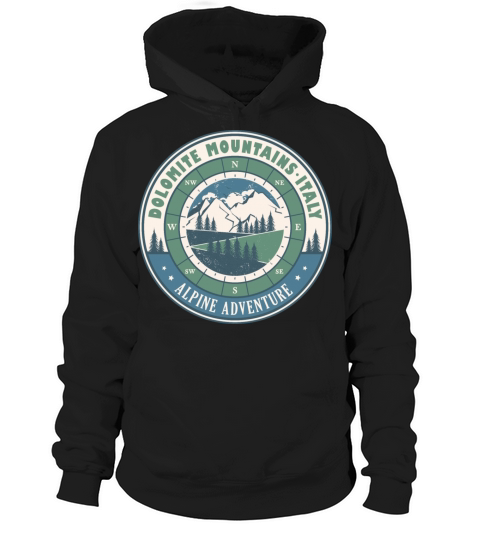Dolomites Italy Vintage Mountains Hiking Design Hoodie Unisex