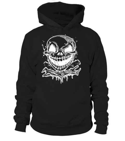 Laughing Halloween Tattoo Skull Hoodie Unisex