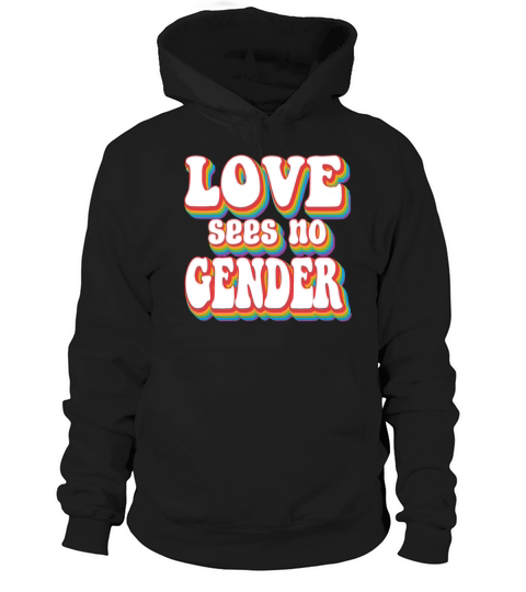 Love Any Gender Pride Rainbow LGBTQ Hoodie Unisex