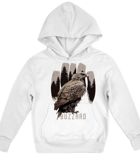 Buzzard Bird Watching Vintage Ornithologist Kids Hoodie