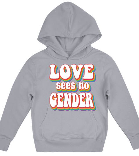 Love Any Gender Pride Rainbow LGBTQ Kids Hoodie