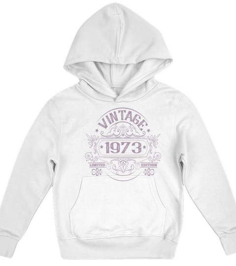 Vintage 1973 birthday vintage Kids Hoodie