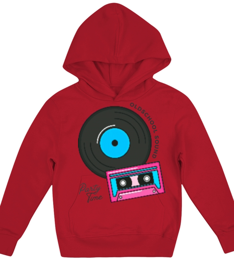 White Pop Idol Vintage Music Kids Hoodie