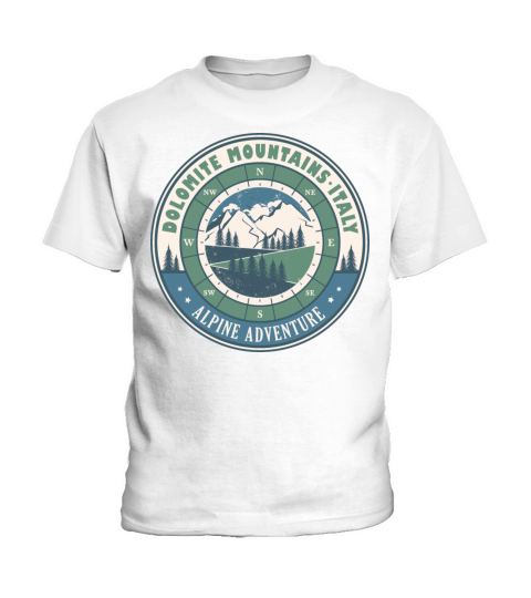 Dolomites Italy Vintage Mountains Hiking Design Kids T-Shirt