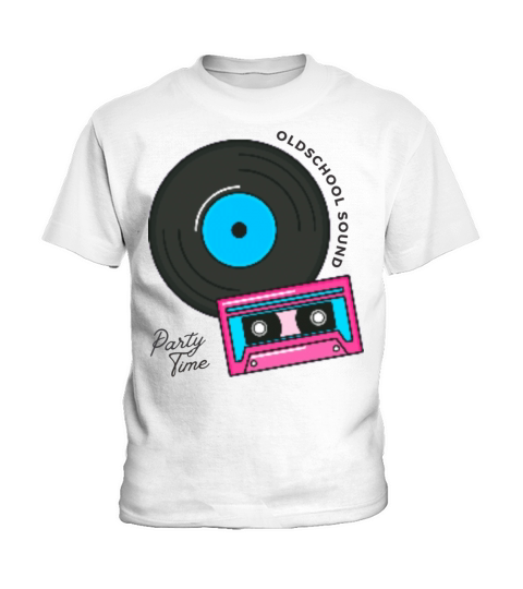 White Pop Idol Vintage Music Kids T-Shirt