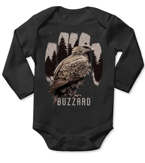 Buzzard Bird Watching Vintage Ornithologist Long Sleeve Baby One-Piece