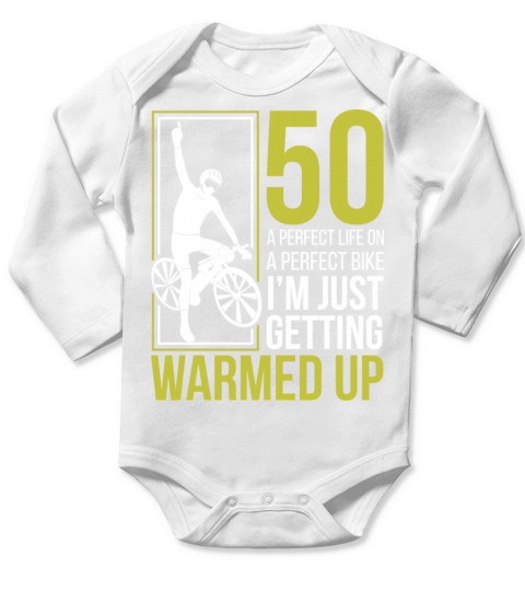 Cyclist s 50th Birthday Funny Long Sleeve Baby One-Piece