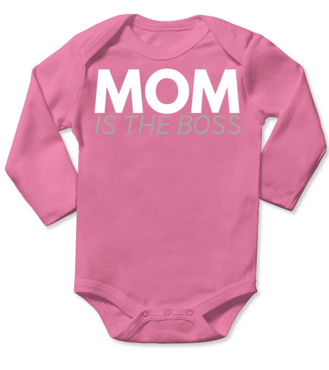 MOM is the boss Long Sleeve Baby One-Piece