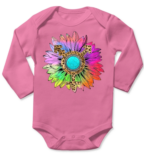 Sunflower Rainbow LGBT Long Sleeve Baby One-Piece