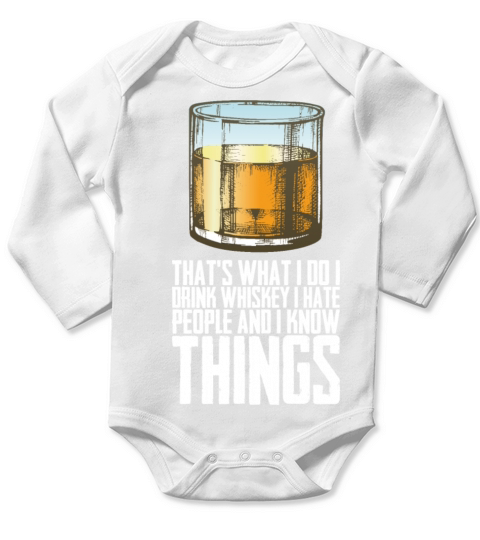 Whiskey Whisky Long Sleeve Baby One-Piece