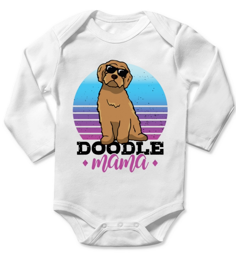 Womens Doodle Mama Labradoodle Goldendoodle Long Sleeve Baby One-Piece