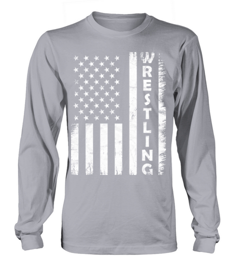 Wrestling Vintage Usa Flag Wrestling Long sleeved Unisex