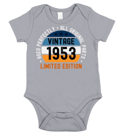 70th Birthday Vintage 1953 Short Sleeve Baby One-Piece