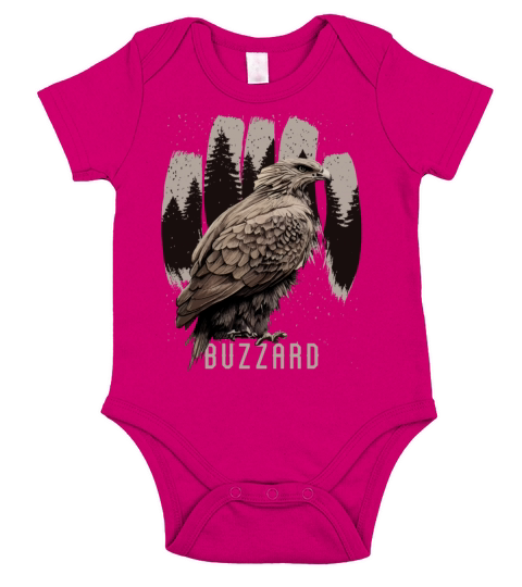 Buzzard Bird Watching Vintage Ornithologist Short Sleeve Baby One-Piece