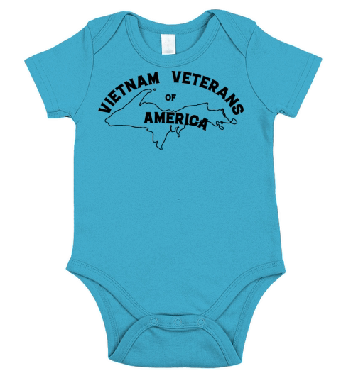 Vintage gold Vietnam Veterans of America Short Sleeve Baby One-Piece