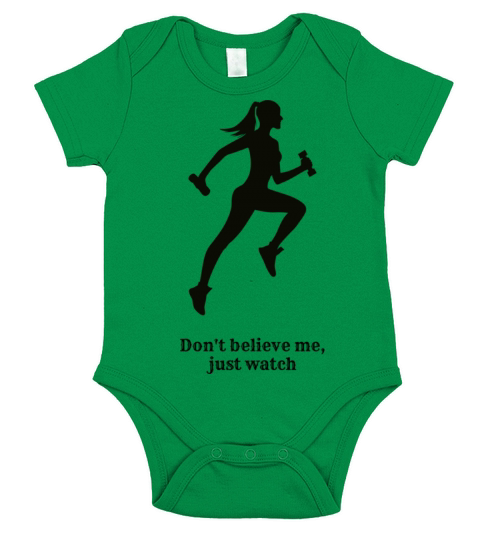 Womens Vintage Sport don’t believe me just watch Short Sleeve Baby One-Piece