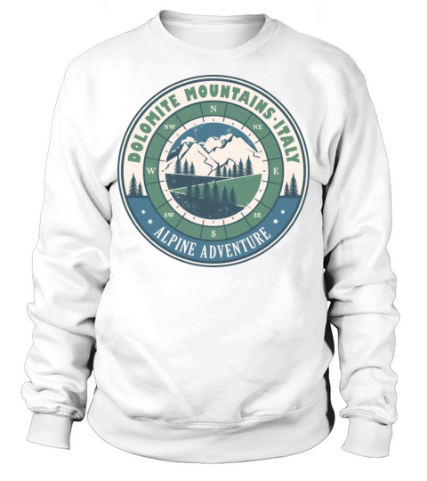 Dolomites Italy Vintage Mountains Hiking Design Sweatshirt Unisex