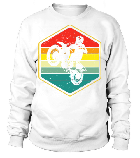 Vintage Motocross Dirt Bike Biker Retro Motorcycle Sweatshirt Unisex