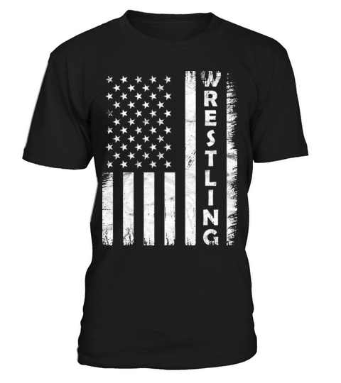 Wrestling Vintage Usa Flag Wrestling T-Shirt Unisex