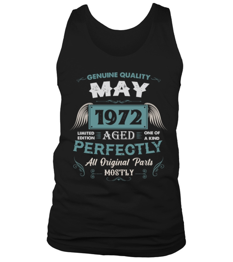 May 1972 Vintage Birthday Present Tank Top Unisex