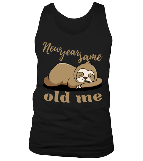 New Year Same Old Me Lazy Sloth Uglu Christmas Tank Top Unisex