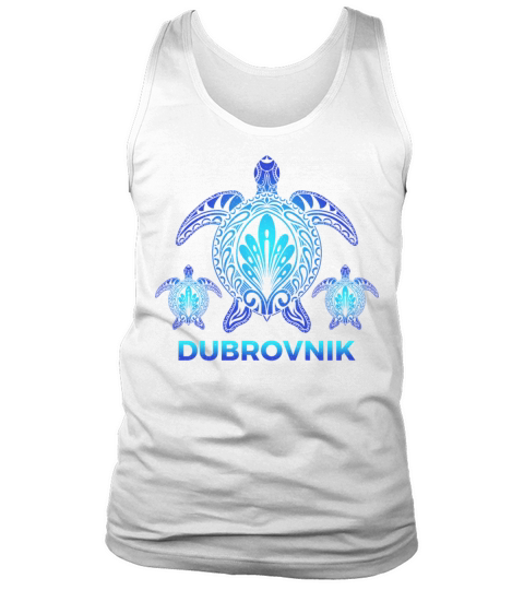 Vintage Dubrovnik Croatia Ocean Turtle Souvenirs Tank Top Unisex