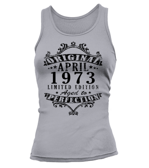 50th birthday vintage April 1973 original 1973 Tank top Woman
