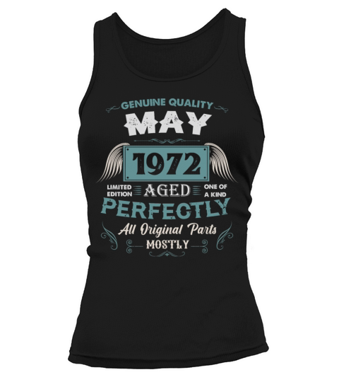 May 1972 Vintage Birthday Present Tank top Woman