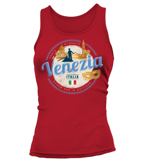 Venice with gondolier Italy carnival vintage Tank top Woman