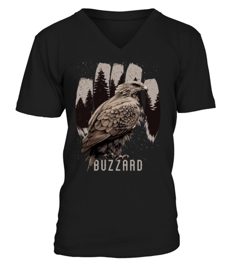 Buzzard Bird Watching Vintage Ornithologist V-Neck T-shirt
