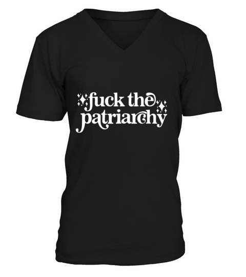 Libby Wishes Fuck the Patriarchy Vintage Feminist V-Neck T-shirt