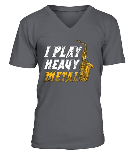 Saxophone I Play Heavy Marching Band Saxophonist V-Neck T-shirt