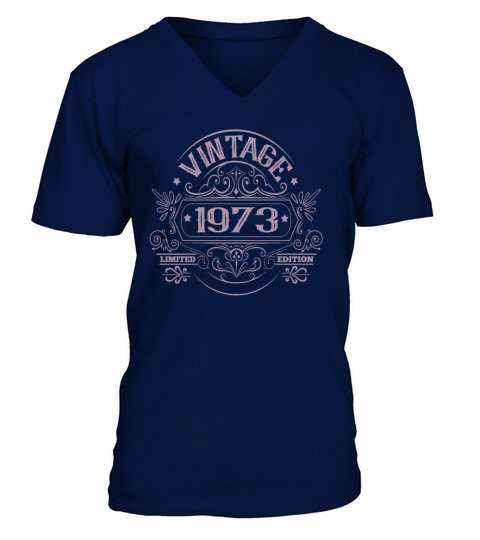 Vintage 1973 birthday vintage V-Neck T-shirt
