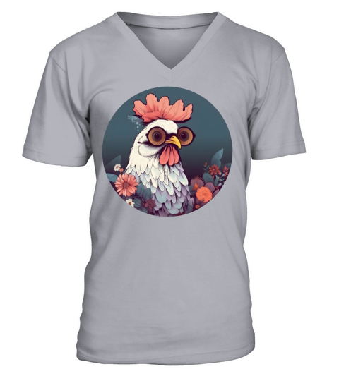 Vintage 80s 90s Style for Chicken Lovers V-Neck T-shirt