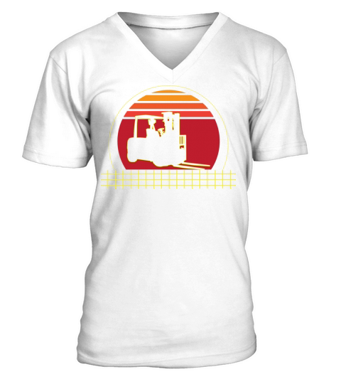 Vintage Forklift Warehouse Forklift Operator V-Neck T-shirt