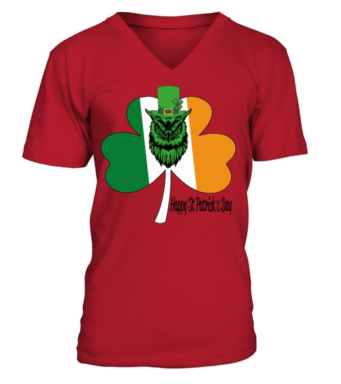Vintage Irish American Flag Shamrock Irland V-Neck T-shirt