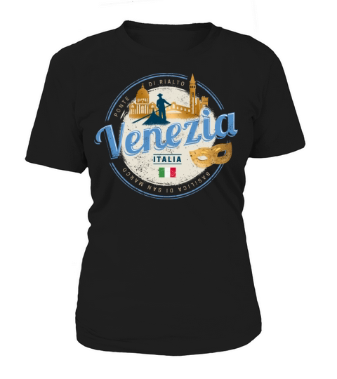 Venice with gondolier Italy carnival vintage Women's T-Shirt
