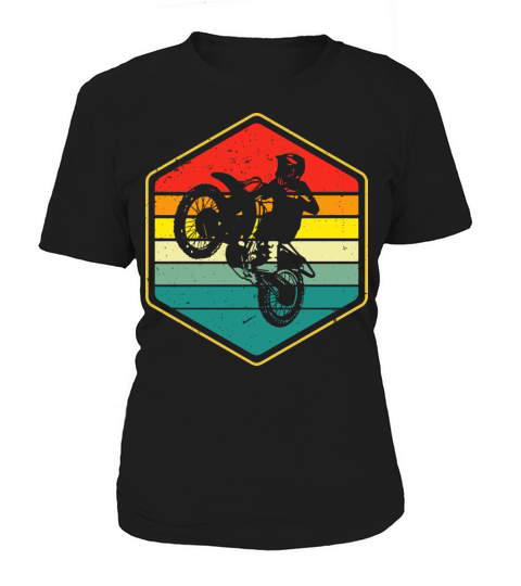Vintage Motocross Dirt Bike Biker Retro Motorcycle Women's T-Shirt