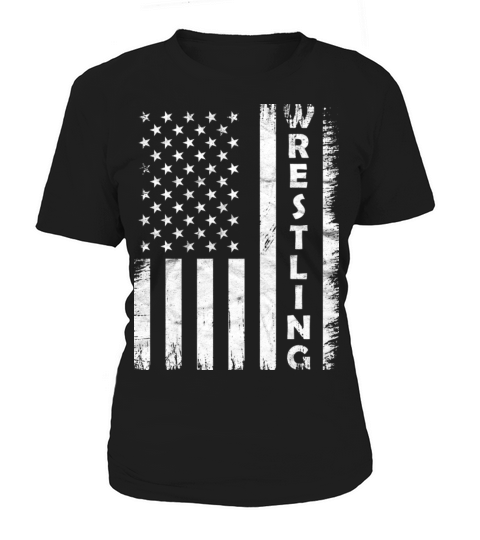 Wrestling Vintage Usa Flag Wrestling Women's T-Shirt