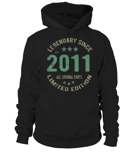 11 Years Old Bday Legend Since 2011 Vintage 11Th Hoodie Unisex