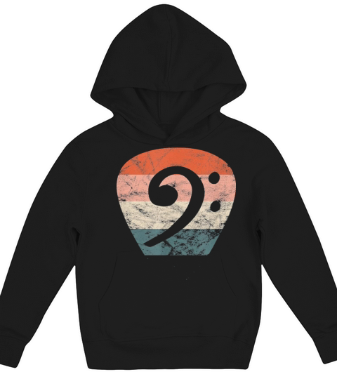 335Vintage plectron for bass player Kids Hoodie