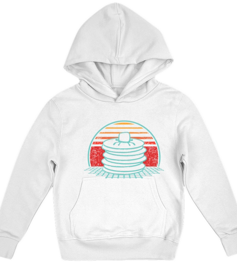 Pancakes Retro Vintage 80s Style Gift Kids Hoodie