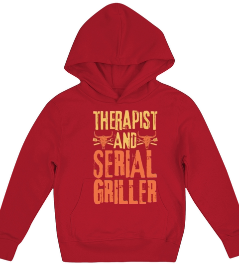 Therapist and Serial Griller Kids Hoodie