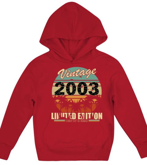 Vintage 2003 Birthday Kids Hoodie